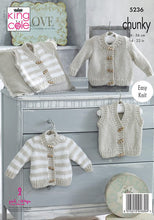 Load image into Gallery viewer, Knitting Pattern: Baby Cardigans and Baby Waistcoats for 0-2 Years
