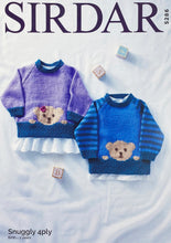 Load image into Gallery viewer, Knitting Pattern: Bear Sweaters in 4 Ply Yarn for 0-2 Years
