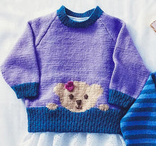 Load image into Gallery viewer, Knitting Pattern: Bear Sweaters in 4 Ply Yarn for 0-2 Years

