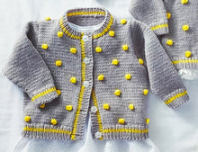 Load image into Gallery viewer, Knitting Pattern: Baby Cardigan, Sweater and Hat for 0-2 Years
