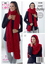 Load image into Gallery viewer, SALE: Knitting Pattern: Lace Scarves in Super Chunky Yarn
