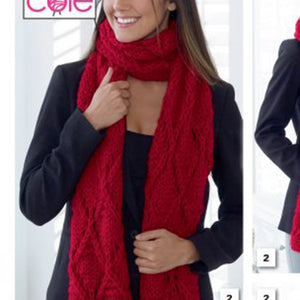 SALE: Knitting Pattern: Lace Scarves in Super Chunky Yarn