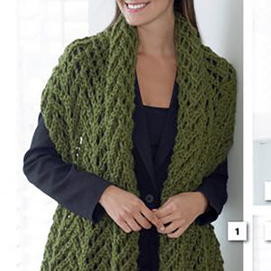 Knitting Pattern: Lace Scarves in Super Chunky Yarn