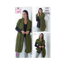 Load image into Gallery viewer, SALE: Knitting Pattern: Lace Scarves in Super Chunky Yarn
