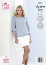 Load image into Gallery viewer, Knitting Pattern: Summer Sweaters for Ladies in Cotton DK Yarn, 32-50in
