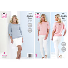 Load image into Gallery viewer, Knitting Pattern: Summer Sweaters for Ladies in Cotton DK Yarn, 32-50in
