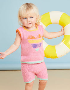 NEW Knitting Pattern: Shorts and Vest in DK Yarn for Babies 0-24 Months