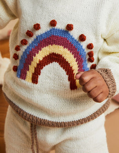 NEW Knitting Pattern: Shorts Suit with Rainbow in 4 Ply Yarn for Babies 0-24 Months