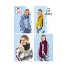 Load image into Gallery viewer, Knitting Pattern: Scarves in Super Chunky Yarn
