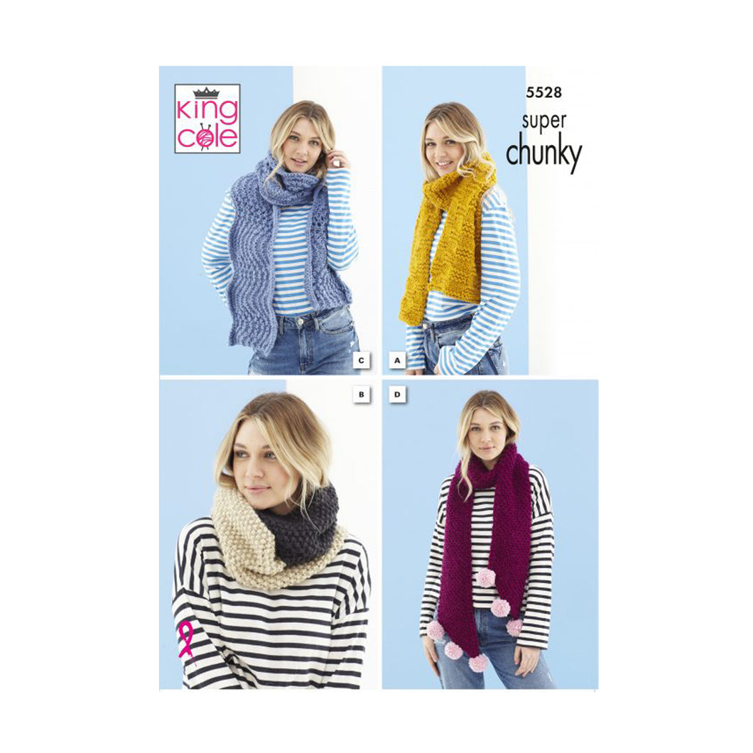 Knitting Pattern: Scarves in Super Chunky Yarn