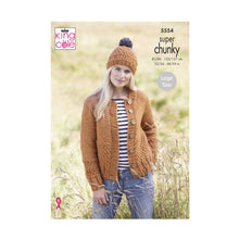 Load image into Gallery viewer, Knitting Pattern: Ladies Cardigan, Hat and Scarf in Super Chunky Yarn
