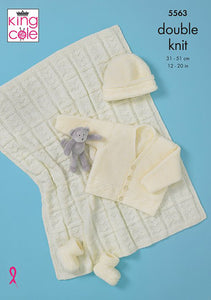 Knitting Pattern: Baby Cardigan, Hat, Bootees, Blanket for Preemie to 2 Years