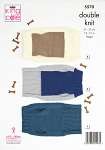 Knitting Pattern: Dog Coats in DK Yarn