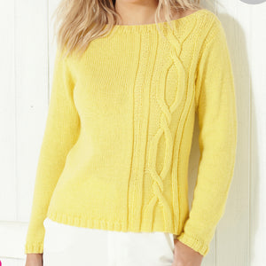 Knitting Pattern: Ladies Summer Cable Sweater and Top in DK Yarn