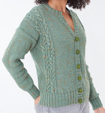 Load image into Gallery viewer, Knitting Pattern: Ladies Cable Sweater and Cardigan in DK Yarn

