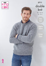 Load image into Gallery viewer, Knitting Pattern: Men&#39;s Sweater and Cardigan in DK Yarn
