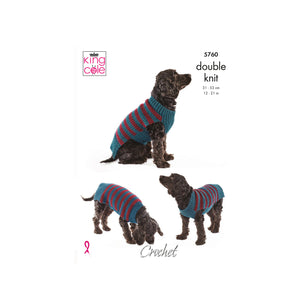 Crochet Pattern: Dog Coats in DK Yarn