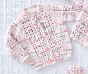 Knitting Pattern: Baby Matinee Coat, Cardigans and Bootees for Premature to 12 months