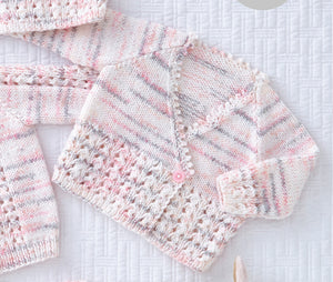 Knitting Pattern: Baby Matinee Coat, Cardigans and Bootees for Premature to 12 months
