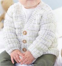Load image into Gallery viewer, Knitting Pattern: Baby Cardigan, Waistcoat, Sweater, Tank Top and Bootees for Premature to 24 Months

