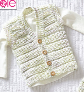 Knitting Pattern: Baby Cardigan, Waistcoat, Sweater, Tank Top and Bootees for Premature to 24 Months