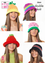 Load image into Gallery viewer, Knitting Pattern: Ladies Fun Summer Hats in DK Yarn
