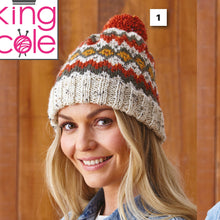 Load image into Gallery viewer, Knitting Pattern: Aran Sweater and Hats for Women
