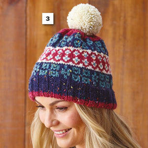 Knitting Pattern: Aran Sweater and Hats for Women