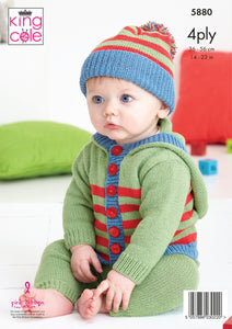 Knitting Pattern: Baby Set in 4 Ply Cotton Yarn for 0-24 Months