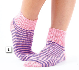 Knitting Pattern: Kids Socks in Cotton Socks 4 Ply Yarn