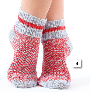 Knitting Pattern: Kids Socks in Cotton Socks 4 Ply Yarn