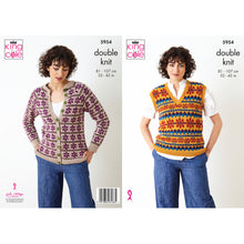 Load image into Gallery viewer, Knitting Pattern: Ladies Cardigan and Pullover or Vest in DK Yarn

