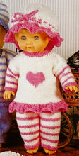 Load image into Gallery viewer, SALE: Knitting Pattern: Doll and Preemie Baby Pyjamas in DK Yarn
