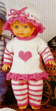 Load image into Gallery viewer, Knitting Pattern: Doll and Preemie Baby Pyjamas in DK Yarn
