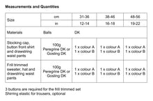 Load image into Gallery viewer, SALE: Knitting Pattern: Doll and Preemie Baby Pyjamas in DK Yarn
