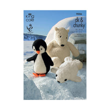 Load image into Gallery viewer, SALE: Knitting Pattern: Penguin, Polar Bear and Seal in DK Yarn

