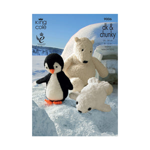 SALE: Knitting Pattern: Penguin, Polar Bear and Seal in DK Yarn