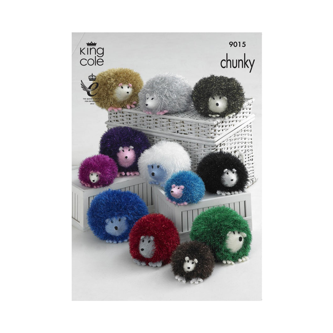 Knitting Pattern: Hedgehogs in Tinsel Chunky Yarn