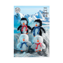 Load image into Gallery viewer, Knitting Pattern: Penguin Family in Tinsel Chunky Yarn
