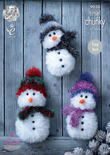 Load image into Gallery viewer, Knitting Pattern: Snowmen in Tinsel Chunky Yarn
