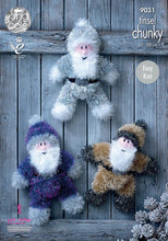 Load image into Gallery viewer, Knitting Pattern: Santas in Tinsel Chunky Yarn
