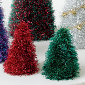 Knitting Pattern: Christmas Trees and Baubles in Tinsel Chunky Yarn