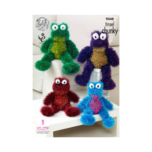 Knitting Kit: Frog Toy in Tinsel Yarn
