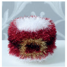 Load image into Gallery viewer, Knitting Pattern: Christmas Toilet Roll Covers in Tinsel Chunky Yarn
