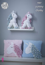 Load image into Gallery viewer, Knitting Pattern: Unicorn Toy and Cushion
