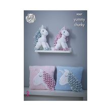 Load image into Gallery viewer, Knitting Pattern: Unicorn Toy and Cushion
