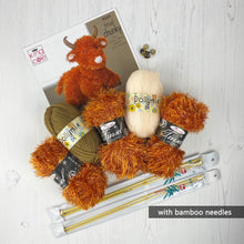 Load image into Gallery viewer, Knitting Kit: Highland Cow Toy
