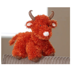 Knitting Pattern: Highland Cow Toy and Cushion in Tinsel Chunky Yarn