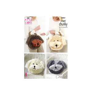 Crochet Pattern: Dog Handbag and Pyjama Case in Super Chunky Yarn