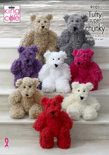 Load image into Gallery viewer, SALE: Knitting Pattern: Teddies King Cole Tufty Super Chunky Yarn
